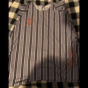 Cute floral detailed jersey swing dress